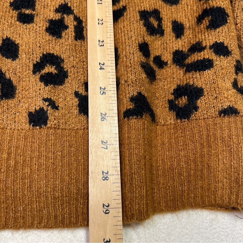 Old Navy Camel and Black Leopard Crewneck Sweater - Picture 6 of 6